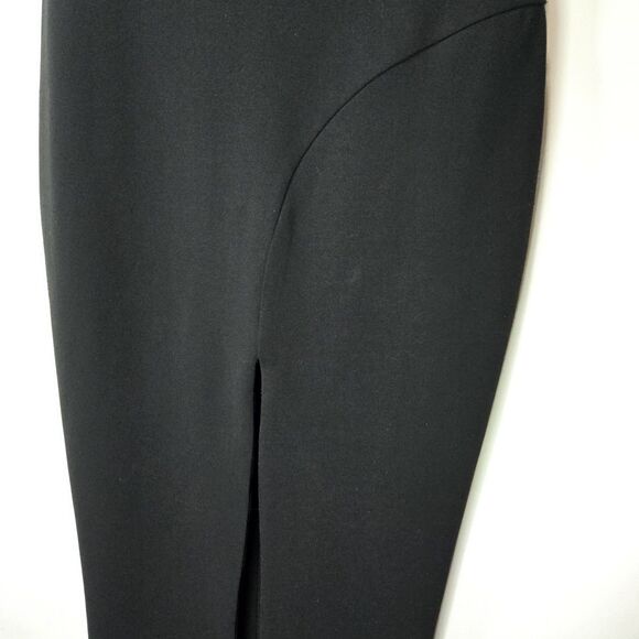 Zhivago  Black Sweetheart Neck Bodycon Front Slit Cocktail Dress 2 - Picture 3 of 10